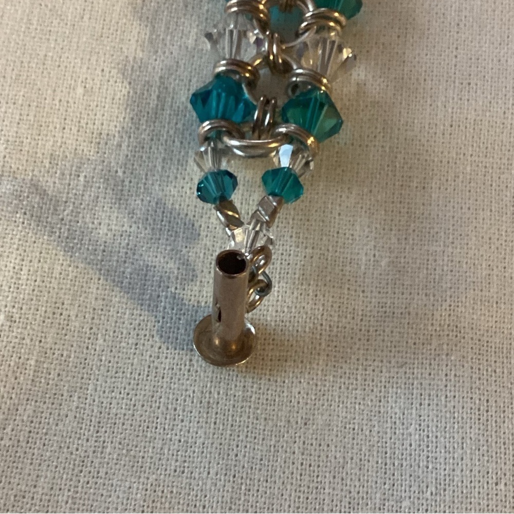 Turquoise Color Crystal Bracelet - Picture 4 of 4